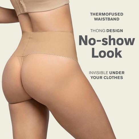 Leonisa High Tech High Waisted Sculpting Thong Panties for Women with Tummy Control in Saudi Arabia