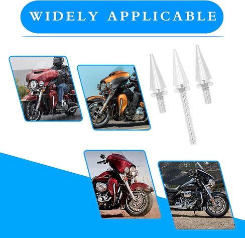 3 PCS Motorcycle Windshield Bolts, Road Glide Windshield Bolts, Windscreen Fairing Bolts Decoration, Harley Windshield Bolts, Fit for Harley Street Glide Electra Glide 2014+ (Silver) in Saudi Arabia