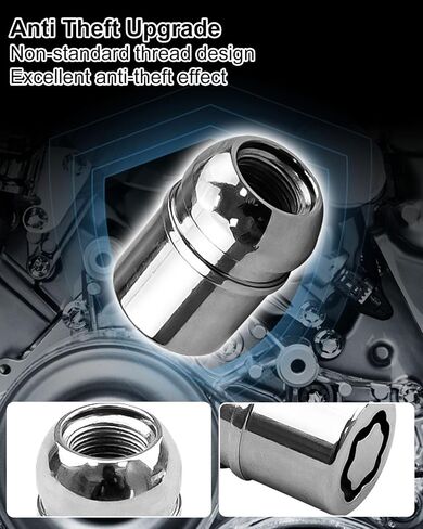 Wheel Locks Lug Nuts Fit for Honda Accord‌ 2008-2012 CR-V 2007-2013 CR-Z 2011-2013 Crosstour Insight 2010-2013 Element 2004-2011 Fit 2007-2013 Replace 08W42-SNA-101, Alloy Anti-Theft Locking Set, 4Pcs in Saudi Arabia
