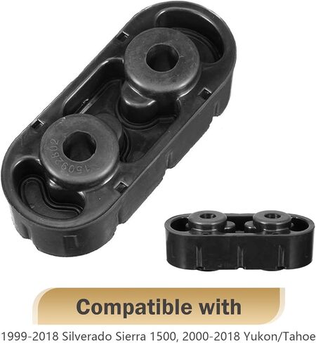 2 PCS Exhaust Muffler Hanger Insulator, Rubber Exhaust Hangers, Muffler Tailpipe Hanger Replace #15092802, Compatible with Silverado Sierra 1500 2500 3500 Yukon Tahoe Express Suburban (Black) in Kuwait