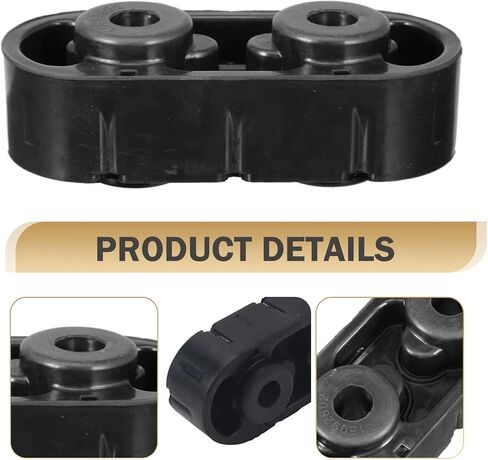 2 PCS Exhaust Muffler Hanger Insulator, Rubber Exhaust Hangers, Muffler Tailpipe Hanger Replace #15092802, Compatible with Silverado Sierra 1500 2500 3500 Yukon Tahoe Express Suburban (Black) in Kuwait