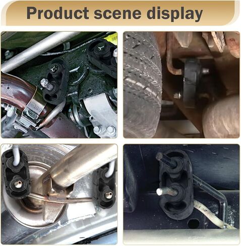 2 PCS Exhaust Muffler Hanger Insulator, Rubber Exhaust Hangers, Muffler Tailpipe Hanger Replace #15092802, Compatible with Silverado Sierra 1500 2500 3500 Yukon Tahoe Express Suburban (Black) in Kuwait