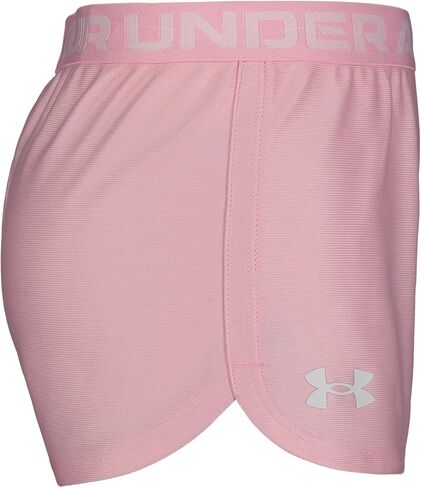 Under Armour Girls' Play Up Short, Elastic Waistband, Logo Detail, Lightweight, Solar Pink SP22, 2T in Saudi Arabia