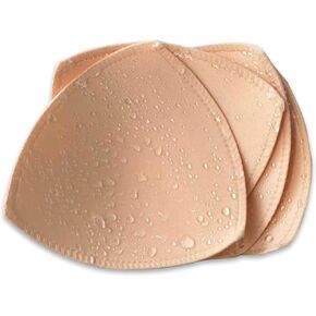 WMugthome 4 Pcs Triangle Waterproof Push-Up Bra Pad Sewn Padded for Replacement Bikini Sports Bra,Swimsuit Bra Pad Insert