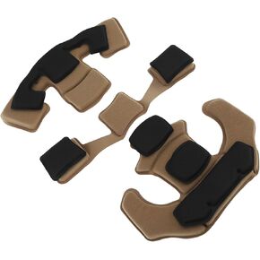 Helmet Lining Set, Nylon Sponge Helmet Pads Chin Strap Replacement, for ACH for MICH for Wendy for FMA for EXF Helmets, Easy to Install (Desert Color Sponge)