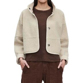 VELVET BY GRAHAM & SPENCER Women's Kelly Lux Sherpa Coat, Ecru