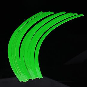 Universal Wheel Reflective Tape Wheel Sticker Reflective Rims Tape,6 Colors Wheel Reflective Pinstripe Decal Tape Sticker Decoration Film Wheel Rims Strip for Car Motorcycel (Fluorescent Green)
