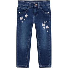 GUESS Girls' Stretch Denim Skinny Pants with Sequins