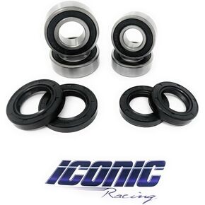 Both Front Wheel Bearing and Seal Kits Compatible with Yamaha YFZ450 YFZ450R YFZ450W YFZ450X YFZ350 Banshee
