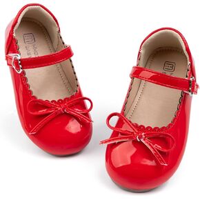 Toddler Girl Dress Shoes Bow Knot Mary Jane Flat Shoes Little Girl Wedding Party School Church Shoes
