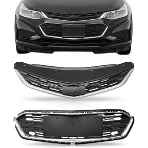 2PCS Front Bumper Grill Upper And Lower Grille For Chevy Chevrolet Cruze 2016 2017 2018