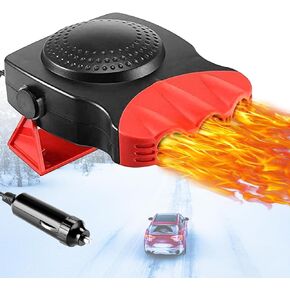 Car Heater, 12V Car Heaters for Vehicle, Car Heater that Plug in Cigarette Lighter, 2 in 1 Fast Heating Defrost Defogger