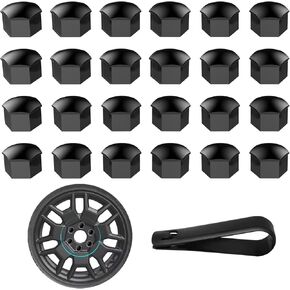 24Pcs Wheel Lug Nut Covers Bolt Caps Compatible with Tesla Cybertruck Model Y Model 3 with Remover Clip