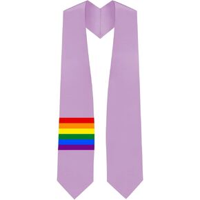 LGBTQ+ Gay Pride Graduation Stole - Fits All Body Types - 2 Colors - Perfect Graduation Sash Made with Premium Quality