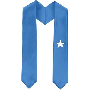 Somalia Flag Graduation Sash Satin Scarf 72" Stole for Abroad Student International Study Class