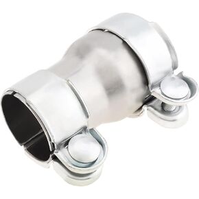 2 to 2.5 Inch Double Clamp Reducing Pipe Exhaust Adapter, Carbon Steel Exhaust Pipe Adapter