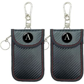 Initial Faraday Bags, 2 Pack Car RFID Signal Blocking Faraday Key Fob Protector Bag, Key Fob Cover Pouch (B)