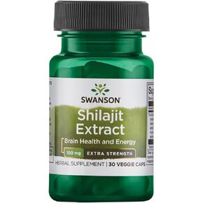 Swanson Extra Strength Shilajit Extract 100 Milligrams 30 Veg Capsules