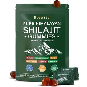 Shilajit Gummies for Men & Women – Purified Himalayan Shilajit Resin with Ashwagandha & Maca – Natural Energy, Stamina & Vitality Support – Vegan, Non-GMO, 60 Count