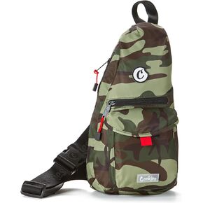 Travel Smell Proof Sling Bag - Unisex Crossbody Bag for Men & Women, Lightweight Shoulder Bag for Hiking & Travel - Olive