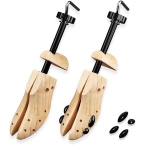 Wooden Shoe Stretcher, Shoe Trees for Men Women, 4 Way Adjustable Shoe Expander Shoe Widener Stretcher