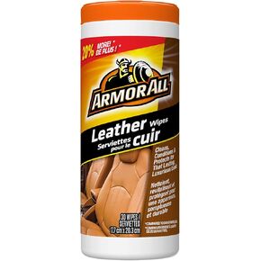 Armor All 8472 Leather Wipes, 30 Count