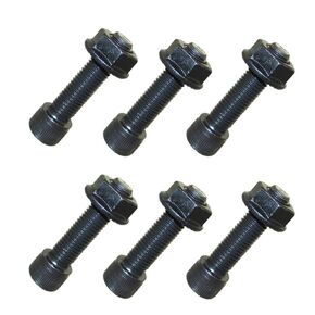 6pcs 5/16-24 x 1.25 Wheel Stud Bolt Serrated Hex Flange Nut for Go Kart