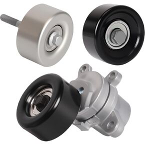 39155 Belt Tensioner and 2 Idler Pulley 36357 36356 Fit for Nissan Murano for Maxima 2009 2010 2011 2012 2013 2014, Fit for Nissan Quest 2011 2012, Fit for Nissan Altima 2007-2012, for 3.5L V6 Only