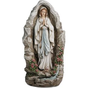 Our Lady of Lourdes Statue - 18 Inches Virgin Mary Statue Catholic Garden Decor, Our Lady of Lourdes Grotto Sculpture for Home Yard Patio Lawn Hallway Decor