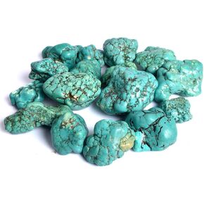 GEMHUB Natural Blue Turquoise approx. 200-300 Ct. Approx Certified Arizona Blue Turquoise Crystal Healing Rough Turquoise Raw December Birthstone Per Piece