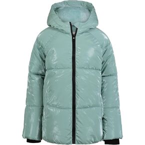 Calvin Klein Girls' Short Length Hooded Winter Puffer Jacket with Fleece Lining