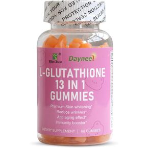 L-Glutathione 13 in 1 Gummies, 1200mg, Reduce Wrinkles & Anti-Aging, 60 Count