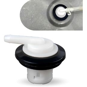 1 PC Fuel Tank Vent Valve, Vent Plug System Parts, High Temperature Resistant Fuel Tank Vent Plug Replacement W-004, Compatible with Ford 1980-1996 F150 F250, 1980-1997 F350 (Black & White)