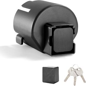 Trailer Coupler Lock, Heavy Duty Trailer Lock Fits 2'' and 2 5/16" Couplers, Trailer Tongue Locks, Upgraded Anti-Theft Trailer Hitch Lock with Brass Core Locking Mechanism 3 Keys, Dust Cover