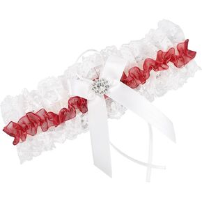 Wedding Garter For Bride With Rhinestones Sparkel Handmade Bridal Garters for Women