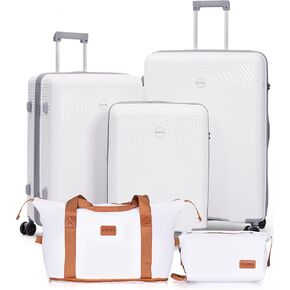 Luggage Sets 5 Piece, Suitcases with Wheels, Hardshell Suitcase Set, PP Carry on Luggage Set with TSA Lock, Travel Luggage