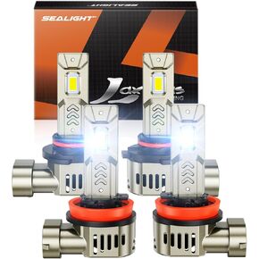 SEALIGHT 9005/HB3 LED Bulbs 2025 1:1 Real Design, 68000LM 900% Super Bright L2S 9005 Bulbs, 6500K Cool White, 20 Year+ Extended Lifespan, 1:1 Halogen Size Wireless, 3 Min Plug and Play, Pack of 2