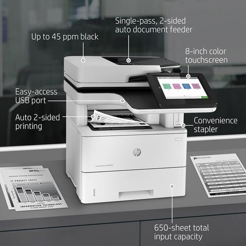 HP LaserJet Enterprise MFP M528f Monochrome All-in-One Printer with built-in Ethernet & 2-sided printing (1PV65A) in Saudi Arabia