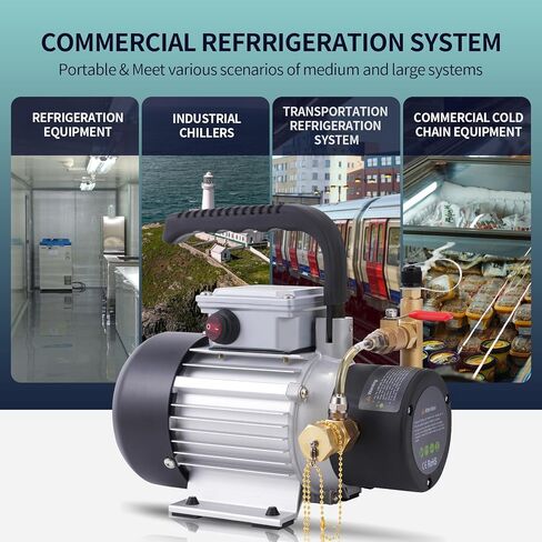 Portable Electric Refrigeration Oil Pump - Oil Pump HVAC Tool for Commercial Systems | Exceed The Efficiency of Hand Pump | Compact Design with High-Precision Gear Pump & Turbo Boost in Saudi Arabia