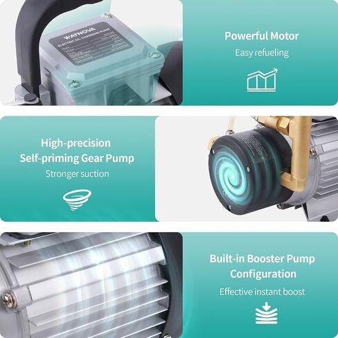 Portable Electric Refrigeration Oil Pump - Oil Pump HVAC Tool for Commercial Systems | Exceed The Efficiency of Hand Pump | Compact Design with High-Precision Gear Pump & Turbo Boost in Saudi Arabia