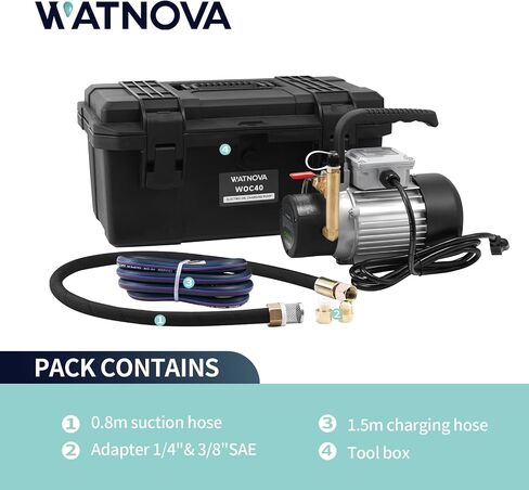 Portable Electric Refrigeration Oil Pump - Oil Pump HVAC Tool for Commercial Systems | Exceed The Efficiency of Hand Pump | Compact Design with High-Precision Gear Pump & Turbo Boost in Saudi Arabia