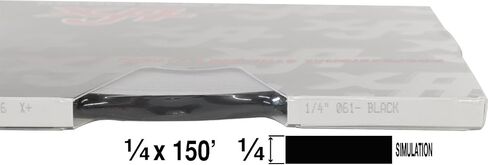 تخصيص الشاحنة التلقائية الشريطية الشاملة العالمية في ربع بوصة - TFX 0104061-1/4 "x 150 ' - 061 - أسود in Kuwait