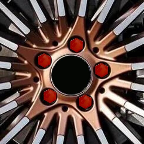 20 PCS Car Wheel Cups ， 0.83 بوصة تغطي الجوز العروة العالمي أغطية الترباس ， واقي المسمار المحور التلقائي مع أداة مزيل ， أغطية جوز العروة ， الملحقات الخارجية للسيارات (أحمر) in Kuwait