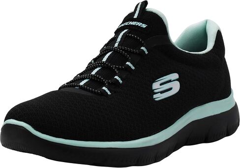 حذاء رياضي للسيدات من Skechers Summits، أسود/أبيض، 9 عرض أمريكي in Saudi Arabia