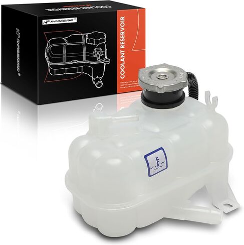 A-Premium Engine Coolant Overflow Recovery Reservoir Tank with Cap Compatible with Fiat 500 2012-2017, 1.4L SOHC Naturally Aspirated, AWD, Replaces# 55111314AC in Saudi Arabia