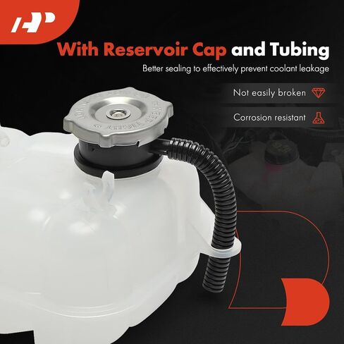 A-Premium Engine Coolant Overflow Recovery Reservoir Tank with Cap Compatible with Fiat 500 2012-2017, 1.4L SOHC Naturally Aspirated, AWD, Replaces# 55111314AC in Saudi Arabia