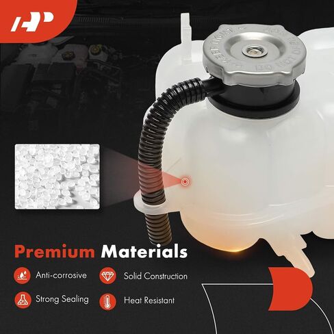 A-Premium Engine Coolant Overflow Recovery Reservoir Tank with Cap Compatible with Fiat 500 2012-2017, 1.4L SOHC Naturally Aspirated, AWD, Replaces# 55111314AC in Saudi Arabia