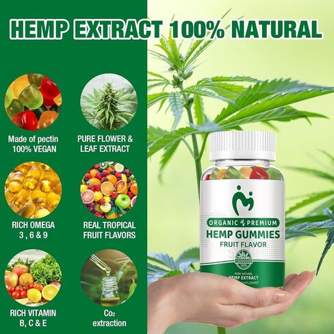 Hemp Gummies Extra Strength1 Pack-potency potency pure العضوي النقي HеMP زيت غامق-للألم ، والنوم ، والسلام والاسترخاء ، والنباتية ، غير المعدلة وراثيا in Kuwait