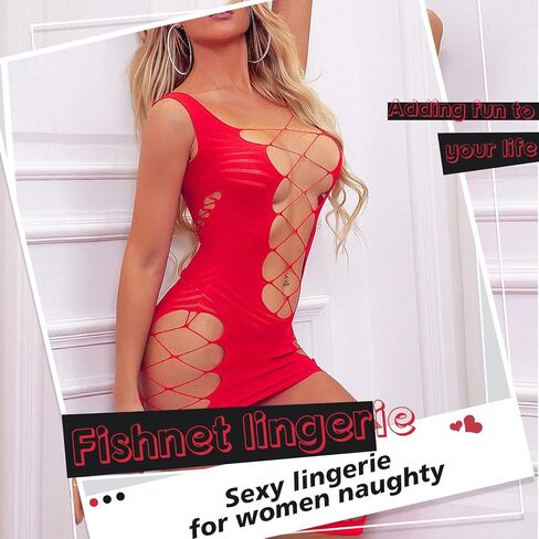 Sexy Lingerie for Women Naughty Fishnet Lingerie Set Crotchless Teddy Erotic Sheer Mesh Bodysuit in Saudi Arabia