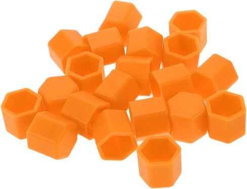 Wheel Lug Nut Bolt 19mm Rims Tire Nut Screws Dust Cap Cover Nut Protection Silicone Orange Outer with Removal Tool in Saudi Arabia